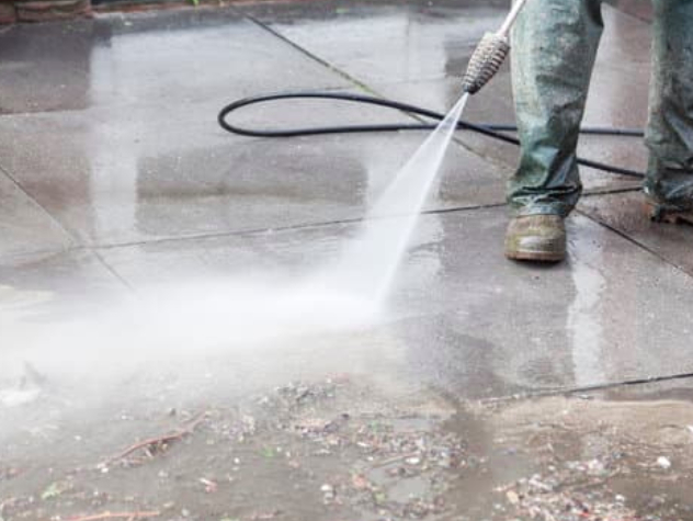 this is a picture of commercial pressure washing in Chino, CA